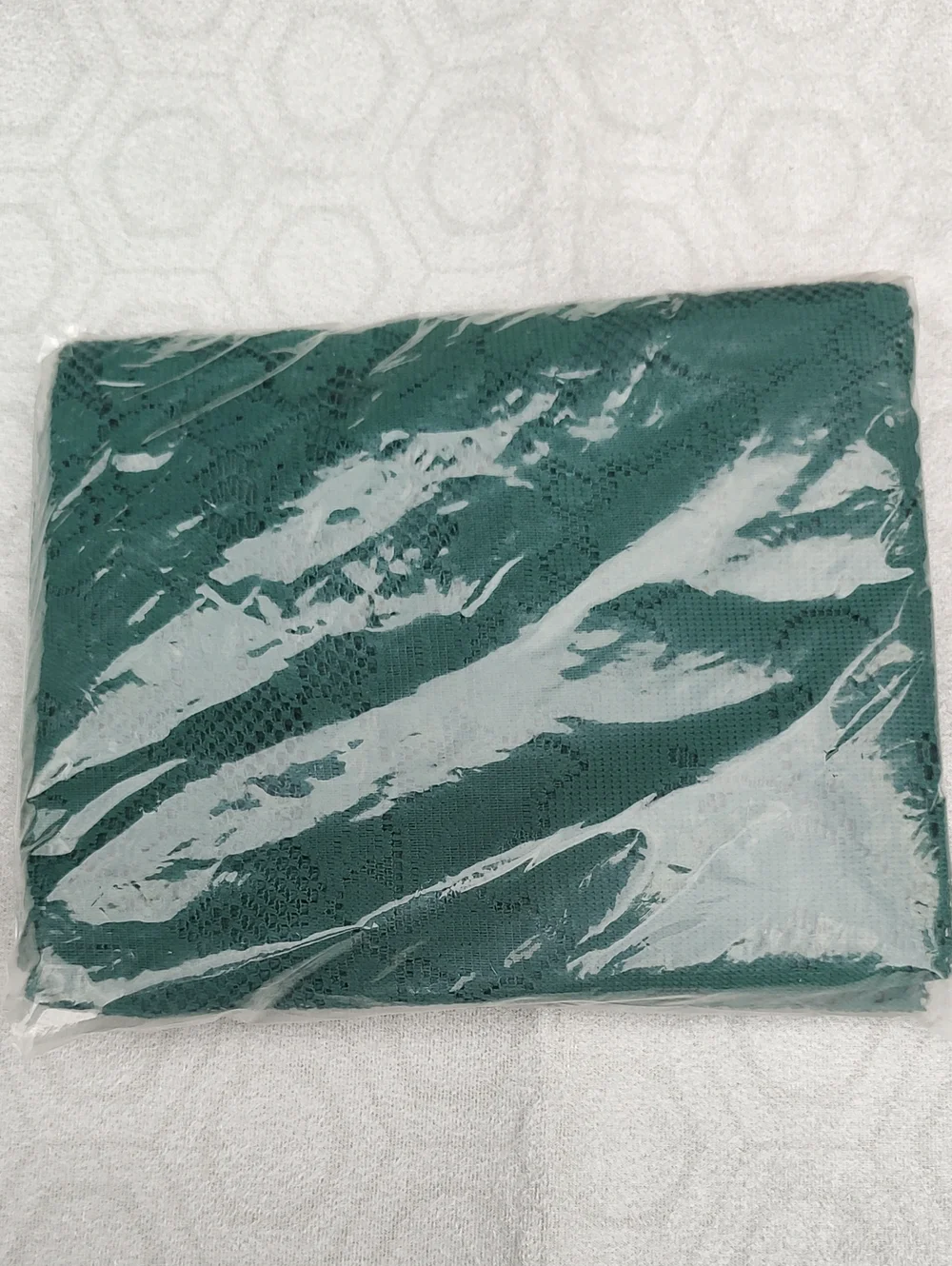 Vintage Green Lace Table Topper - 45
